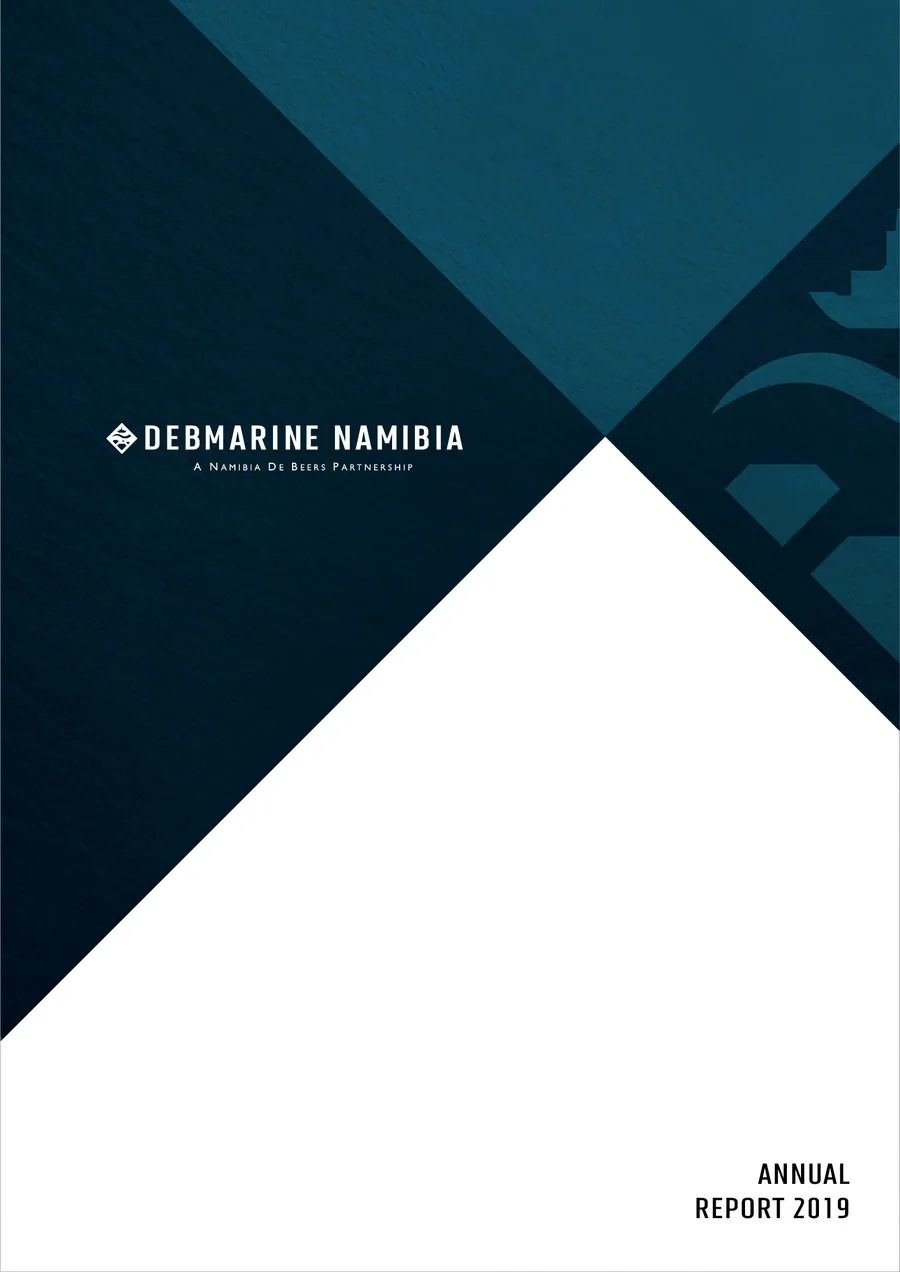 Debmarine Namibia annual report cover and corporate publication design