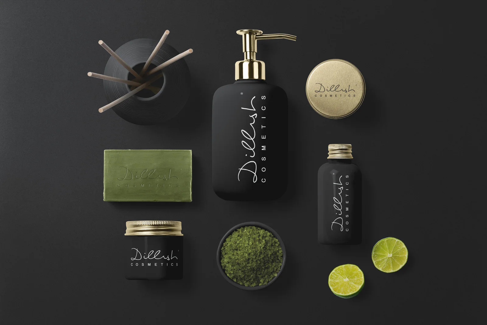 Dillish Cosmetics premium skincare packaging and product identity by BrandsByAura