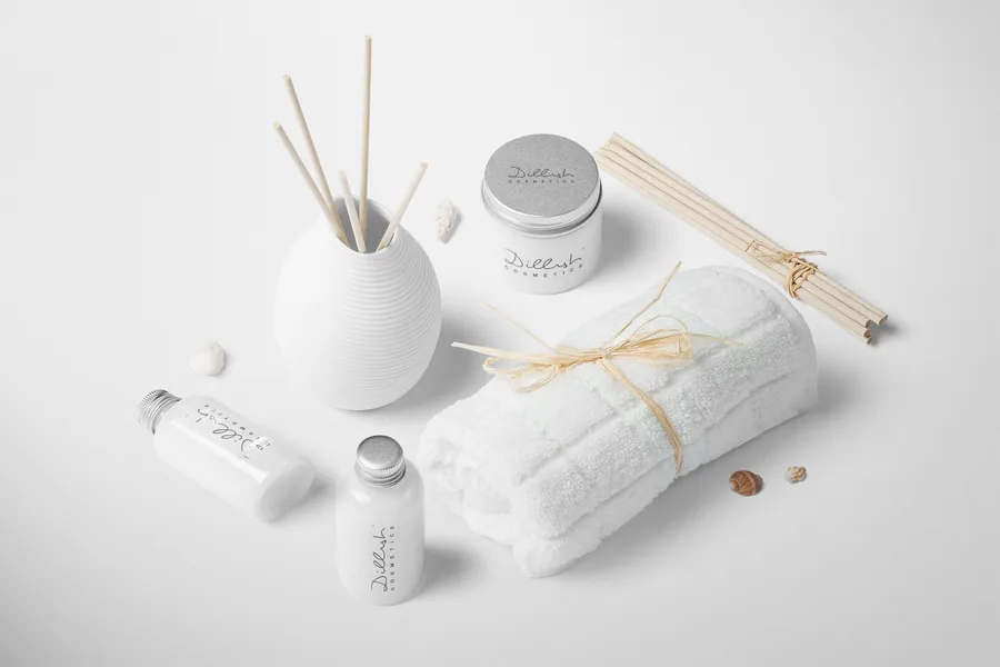 Dillish Cosmetics spa product packaging system by BrandsByAura