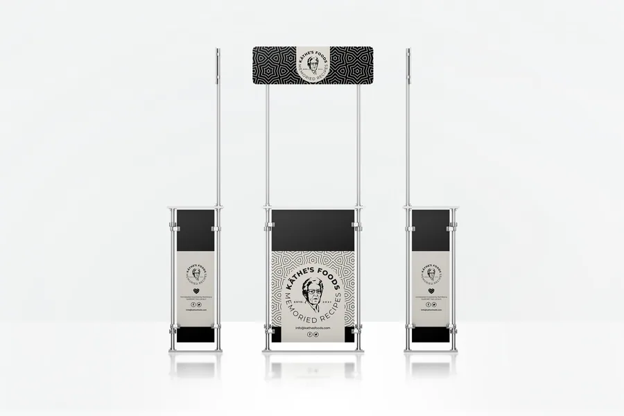 Kathe’s Foods exhibition stand and packaging brand system by BrandsByAura
